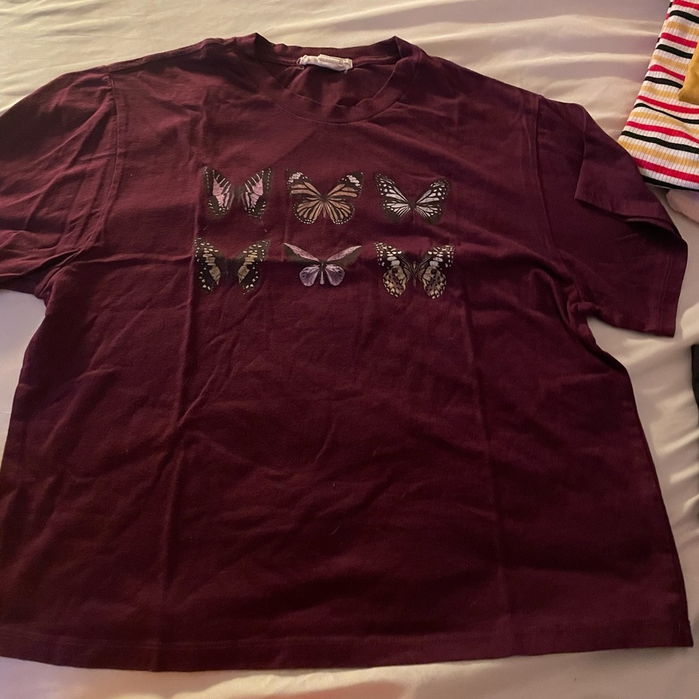Purple butterfly shirt
